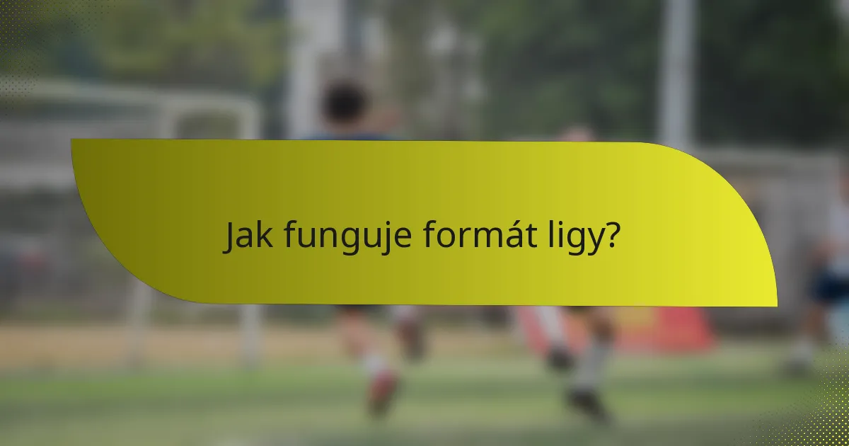 Jak funguje formát ligy?