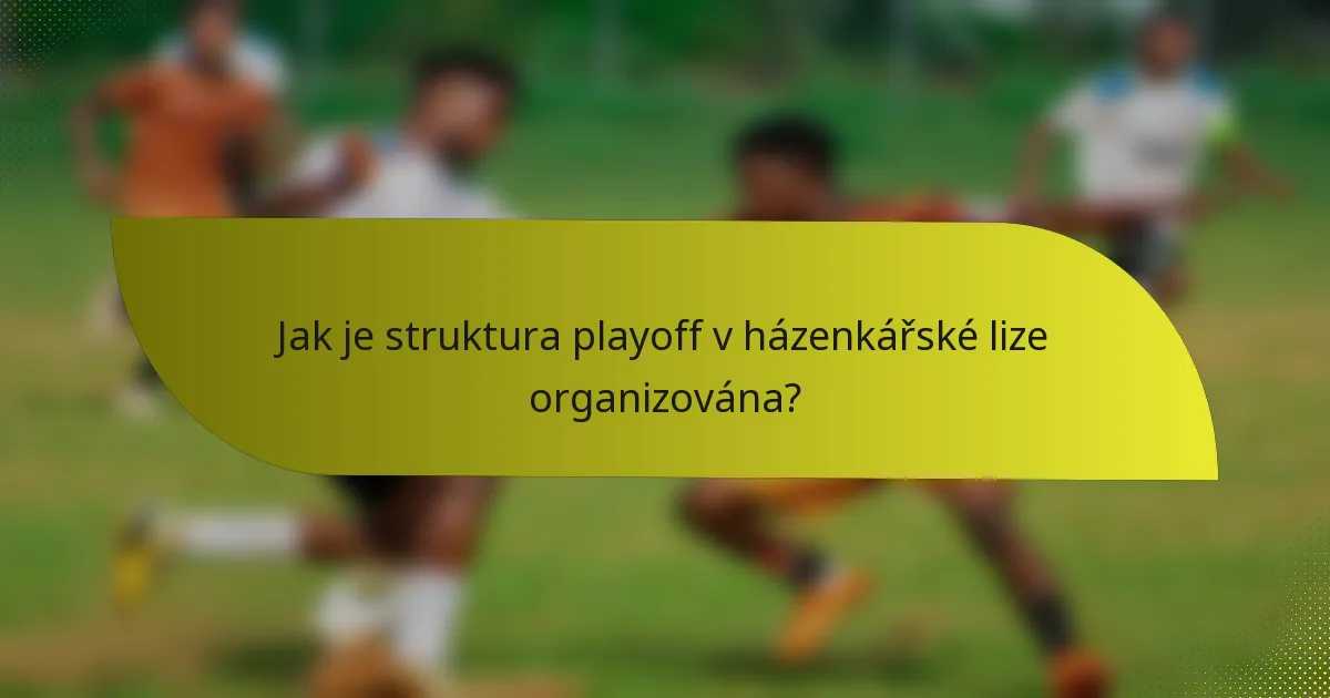 Jak je struktura playoff v házenkářské lize organizována?
